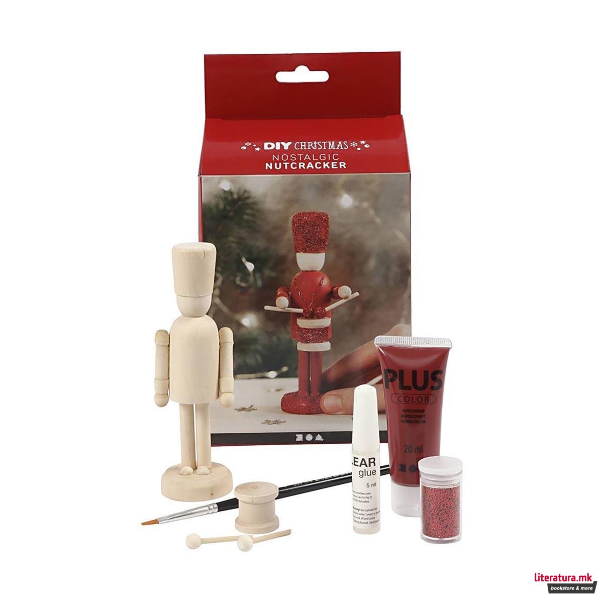 Сет за изработка - дрвена фигура, DIY Christmas, Nutcracker 