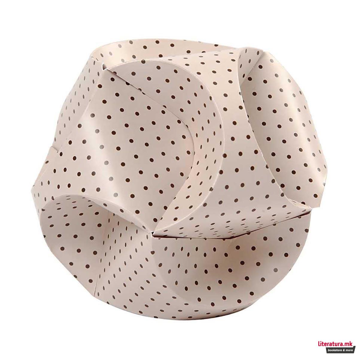 Сет за изработка - Hartieni lampioni, Click Ornaments, кафеави