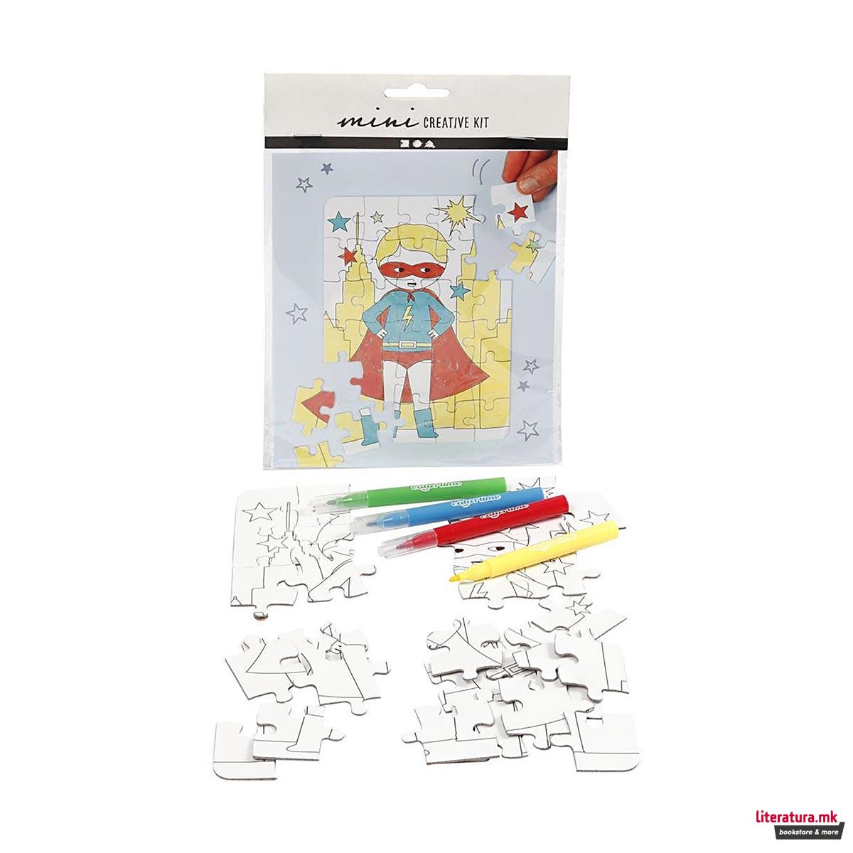 Мини сет за изработка - Сложувалка, Мини Craft Kit - Superhero 