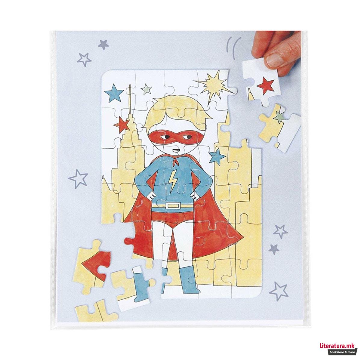 Мини сет за изработка - Сложувалка, Мини Craft Kit - Superhero 