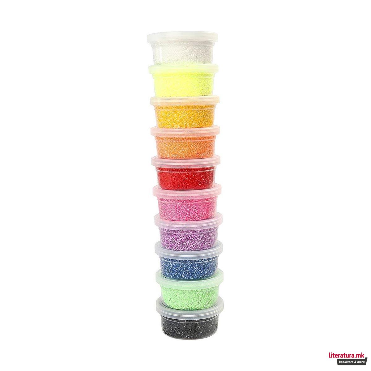 Сет глина за изработка, Foam Clay, 10 бои x 35 g 