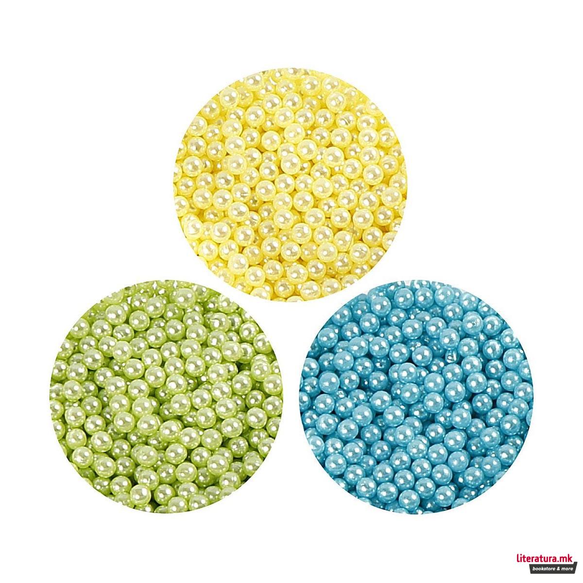 Глина за изработка + гел за моделирање, Pearl Clay, сет од 3 бои